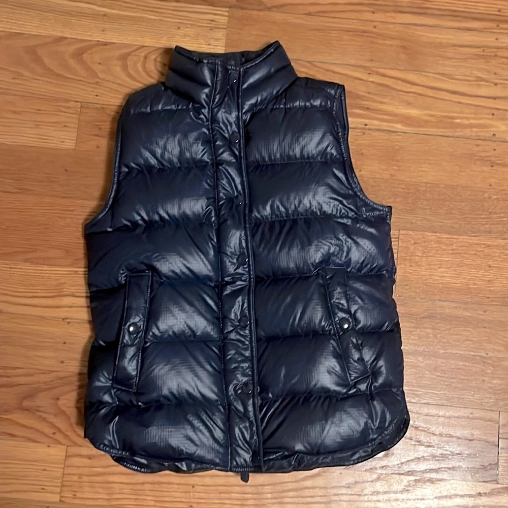 J. Crew shiny puffer vest